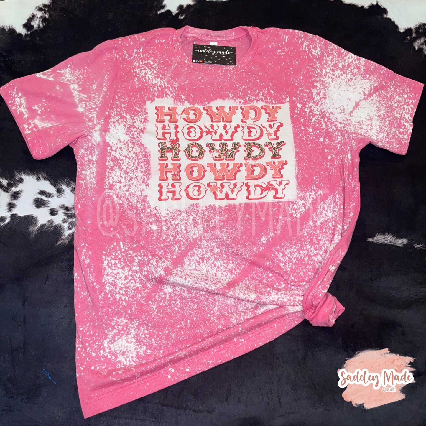 Pink Howdy Bleached Tee