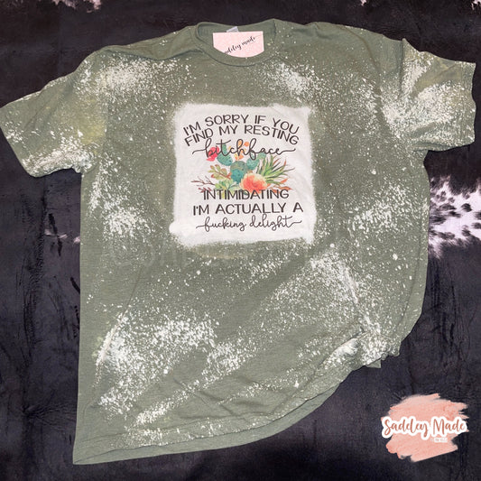 Green RBF Cactus Bleached Tee