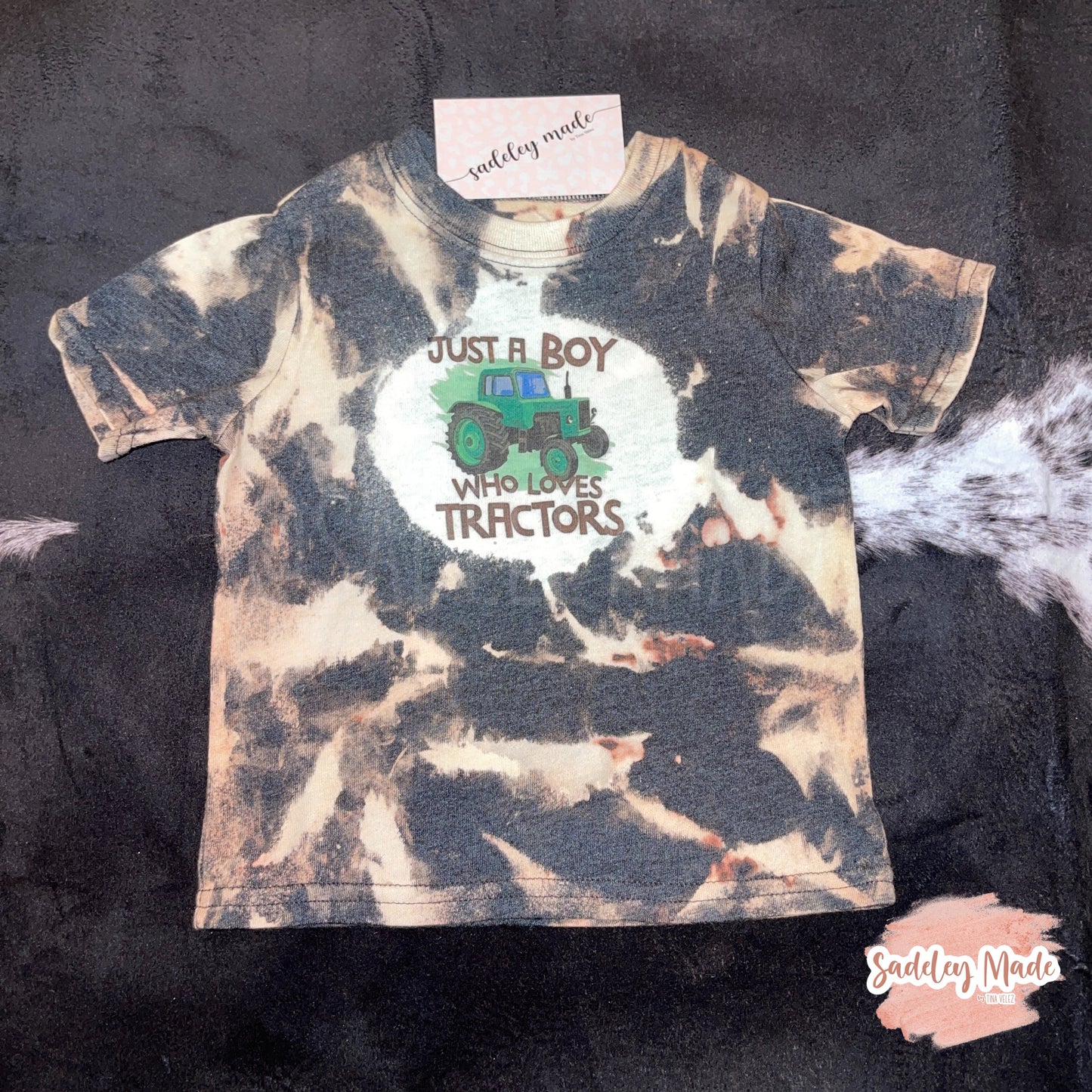 Toddler Tractor Bleached Tee