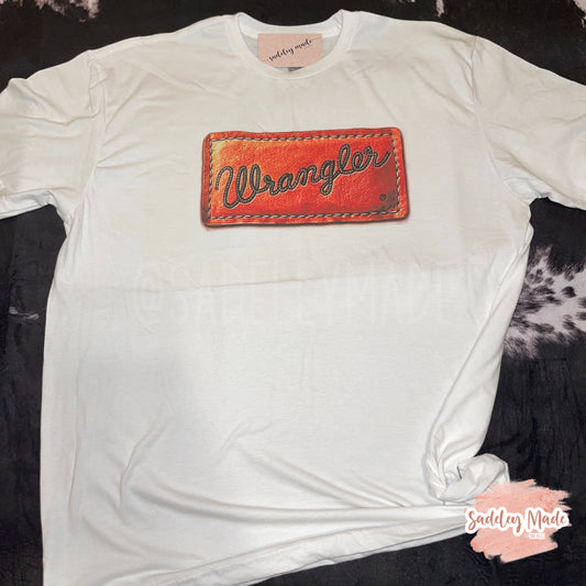 Wrangler Logo Non-Bleached Tee