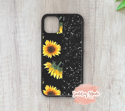 Sunflowers & Glitter iPhone Case