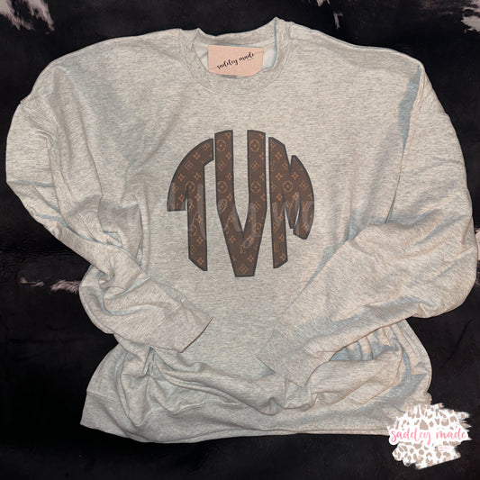 Monogram Inspired Crewneck Sweatshirt