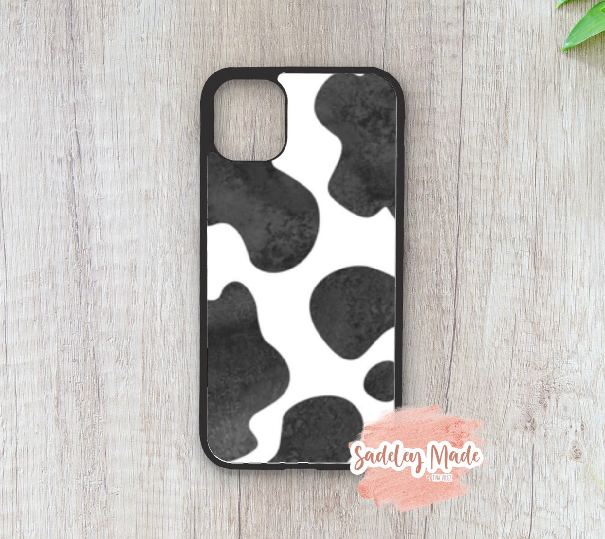 Black Cowhide iPhone Case