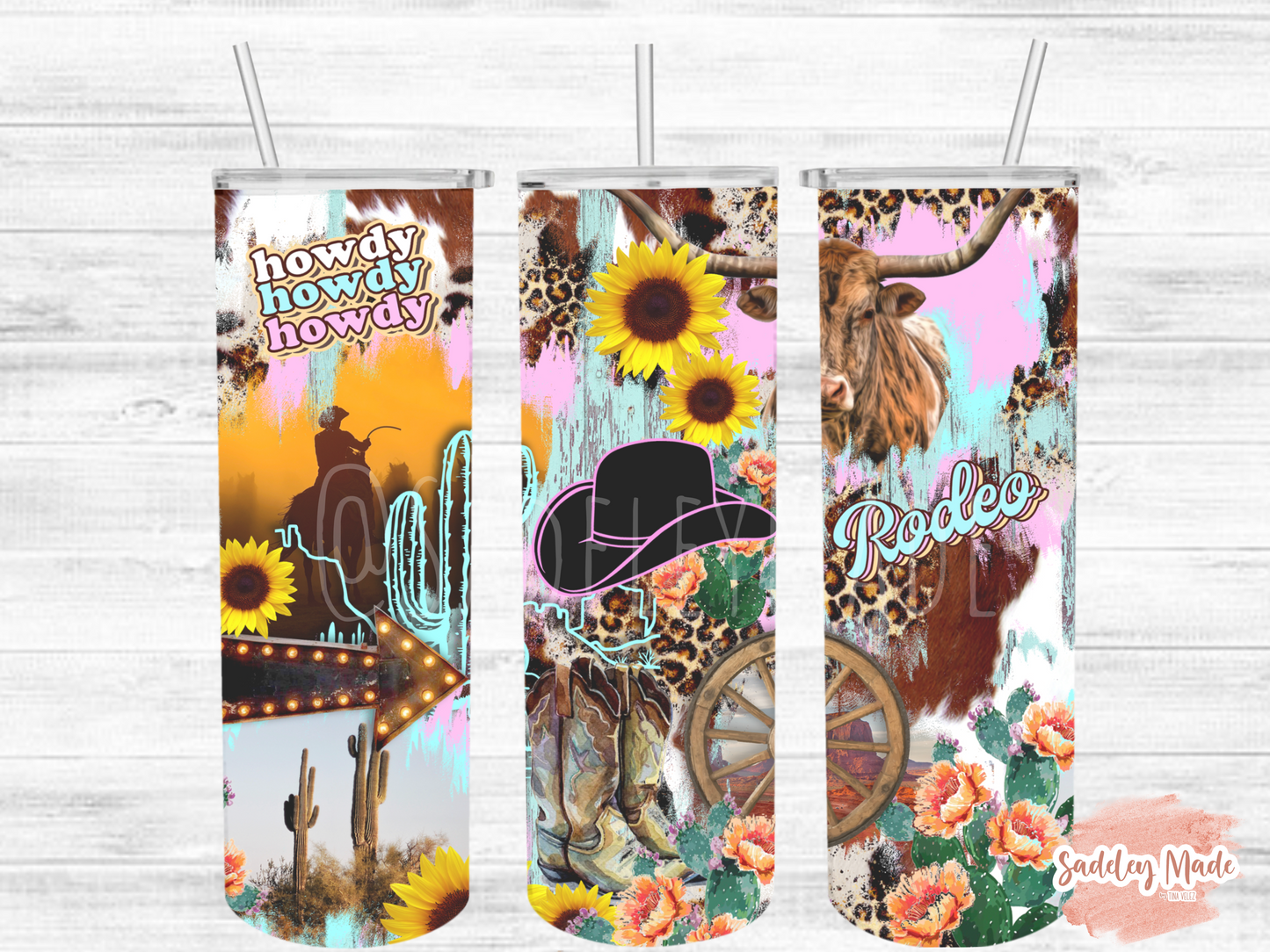 Pink Wild West 20oz. Skinny Tumbler