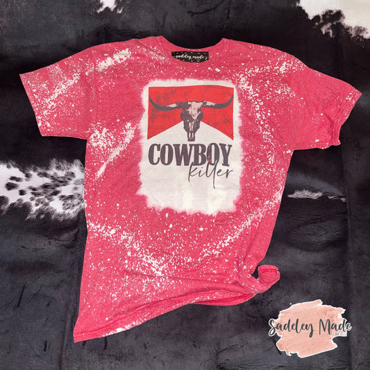 Red ‘Cowboy Killer’ Marlboro Bleached Tee