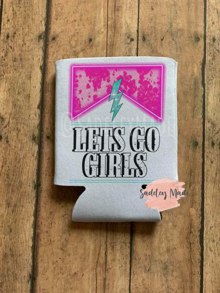 Pink Let’s Go Girls Koozie