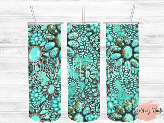 Turquoise 20oz. Skinny Tumbler