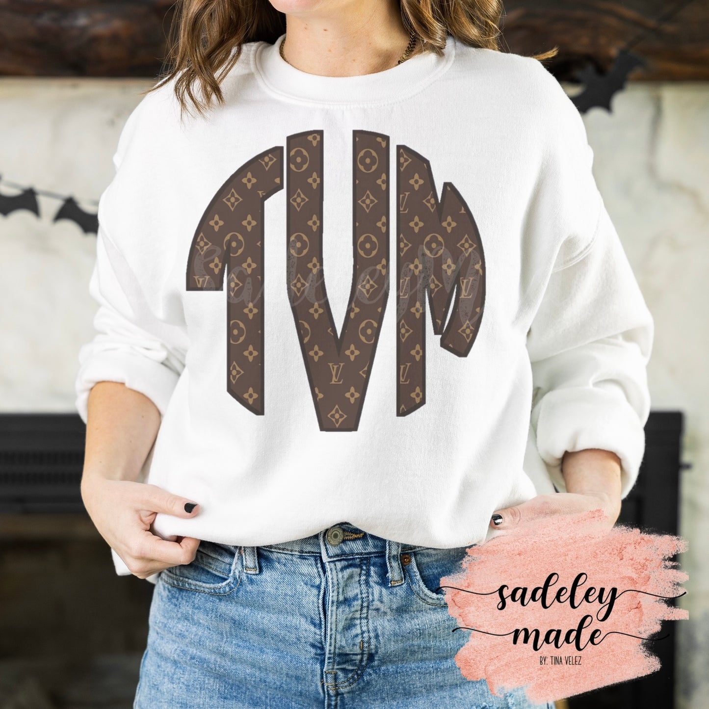 Monogram Inspired Crewneck Sweatshirt