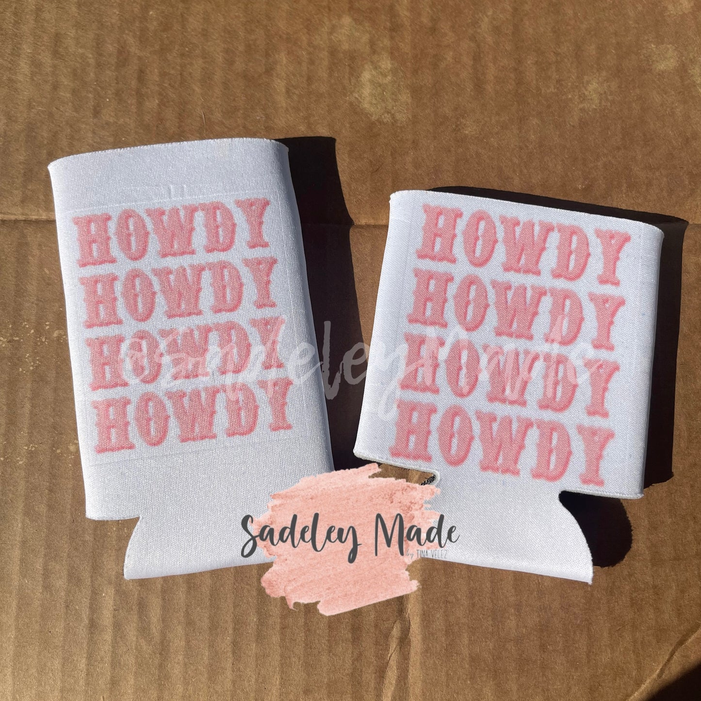 Pink Howdy Koozie