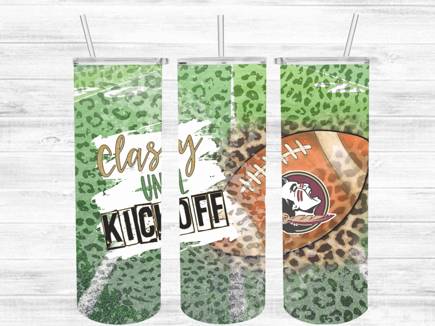 Customizable Classy Until Kickoff Tumbler