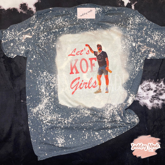 Let’s Koe Girls Dark Gray Bleached Tee